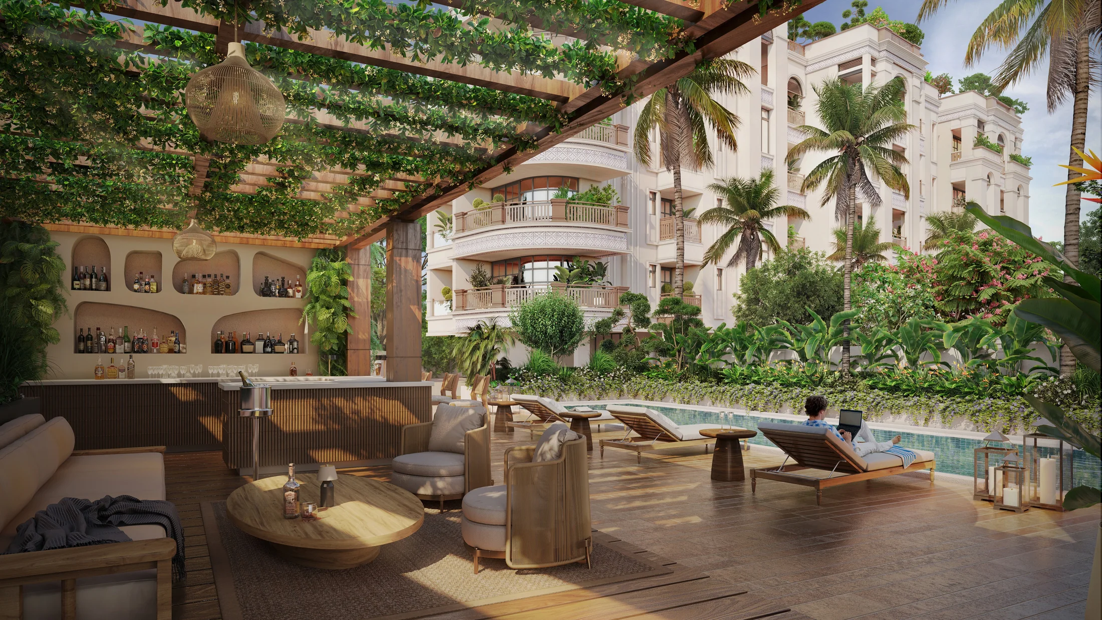 A BuildHigh residential community in a tropical landscape